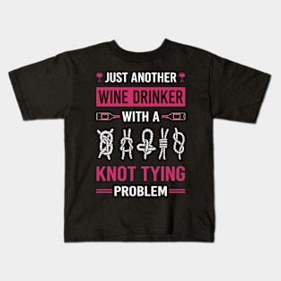 Wine Drinker Knot Tying Kids T-Shirt